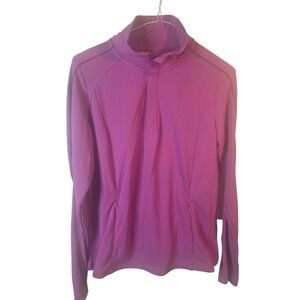 Mondetta Performance Luxury Womens Magenta Purple Quarter Zip Pullover Small